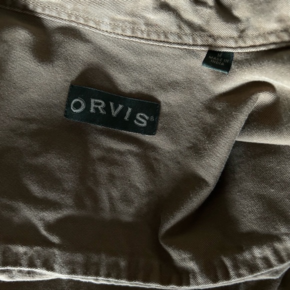 Orvis Tan Button-Up Shirt - Picture 2 of 3